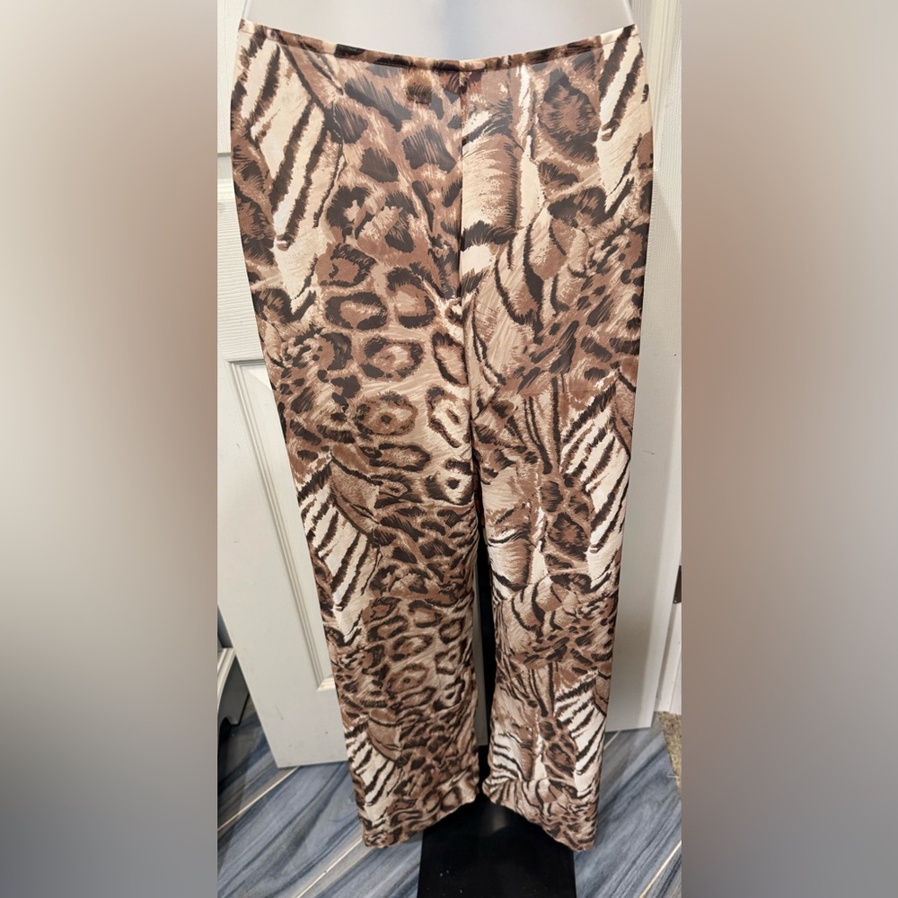 Victoria's Secret Brown and Tan Animal Print Pajama Pants - Picture 3 of 6